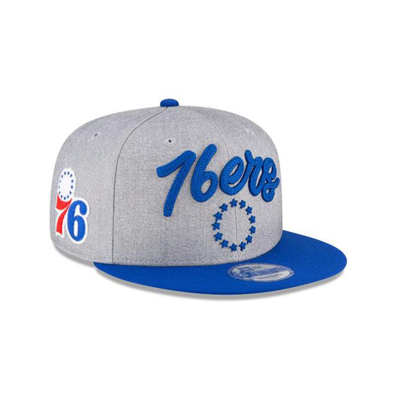 NBA Philadelphia 76ers Official Draft 9Fifty Snapback (DJE1635) - Grey New Era Caps